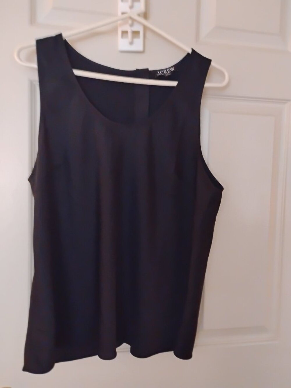 J. Crew Black Nylon Tank Top with Back Buttons